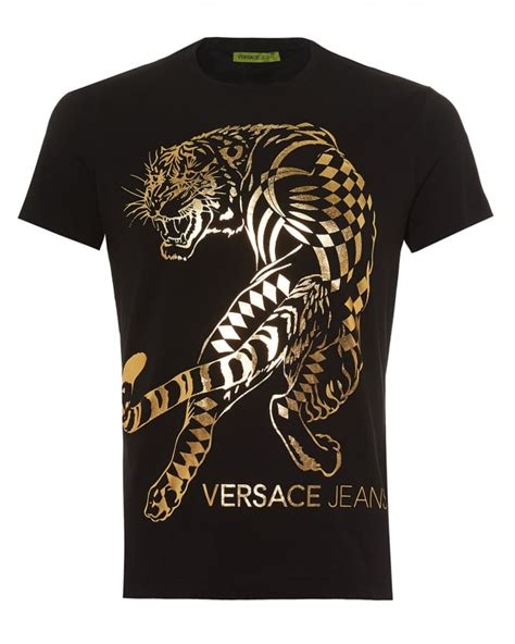 versace jeans tiger t shirt black|Versace Jeans couture ittierre.